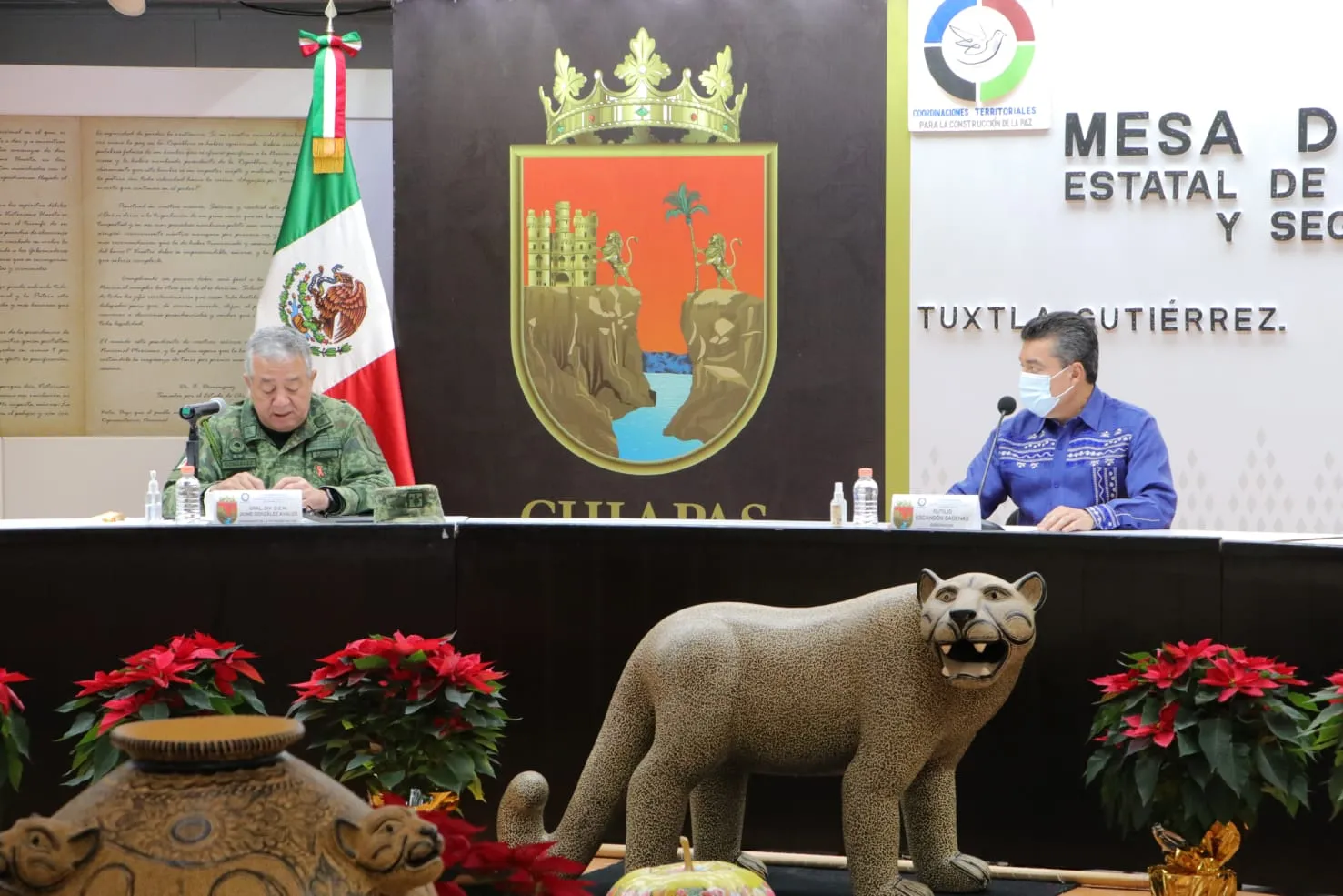 Reconoce Rutilio Escandón labor comprometida y solidaria del comandante de la VII Región Militar