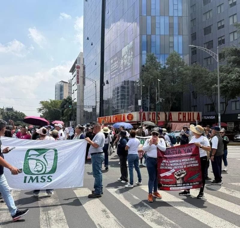 TRABAJADORES DEL IMSS CONVOCAN A MEGAMARCHA NACIONAL ESTE VIERNES