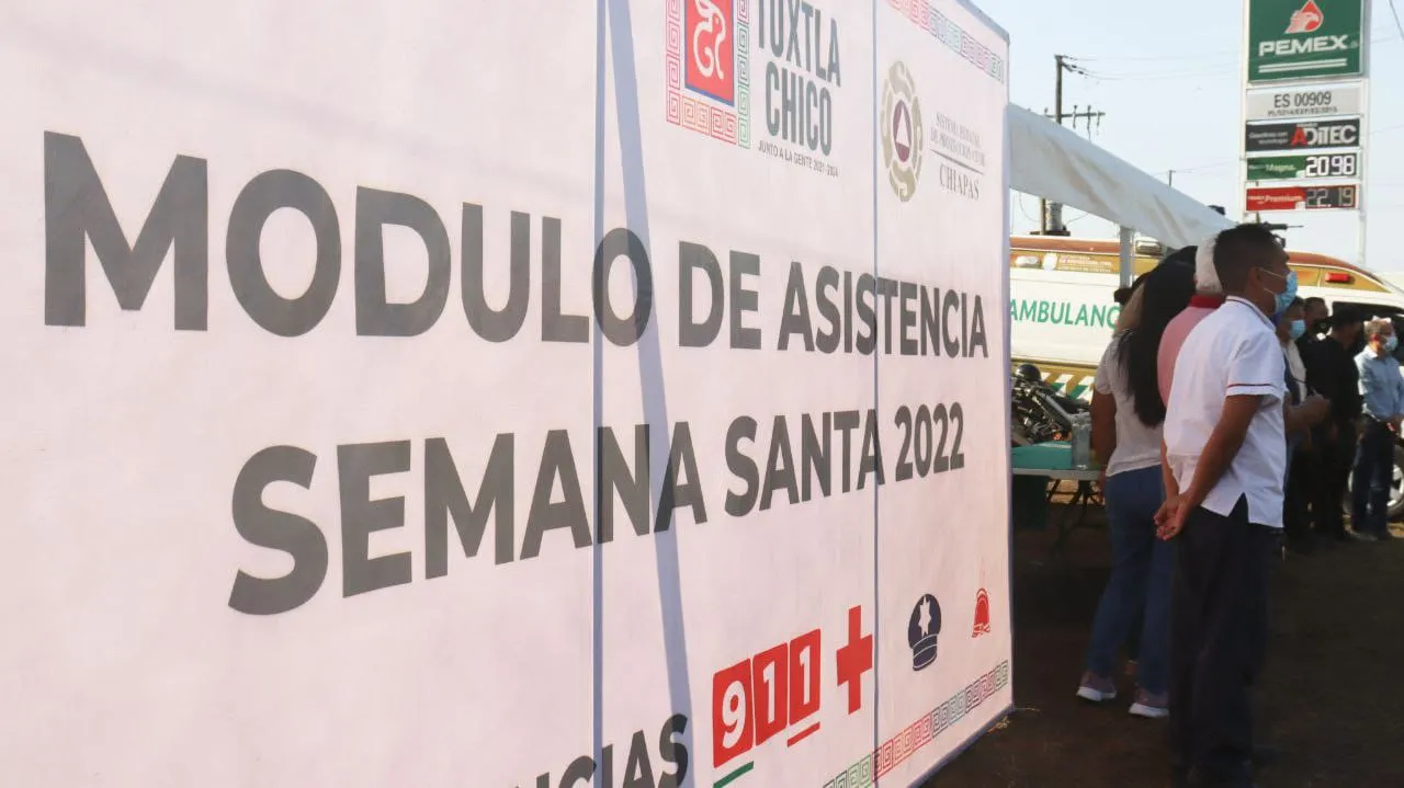 Inicia operativo Semana Santa 2022 en Tuxtla Chico