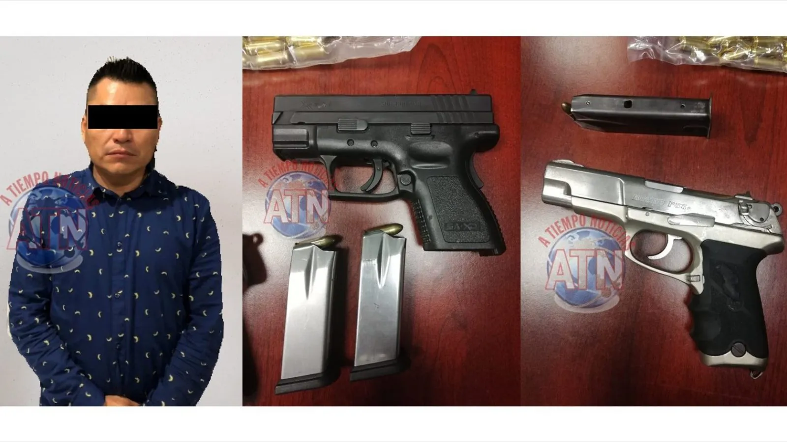 Detenido con dos pistolas y marihuana