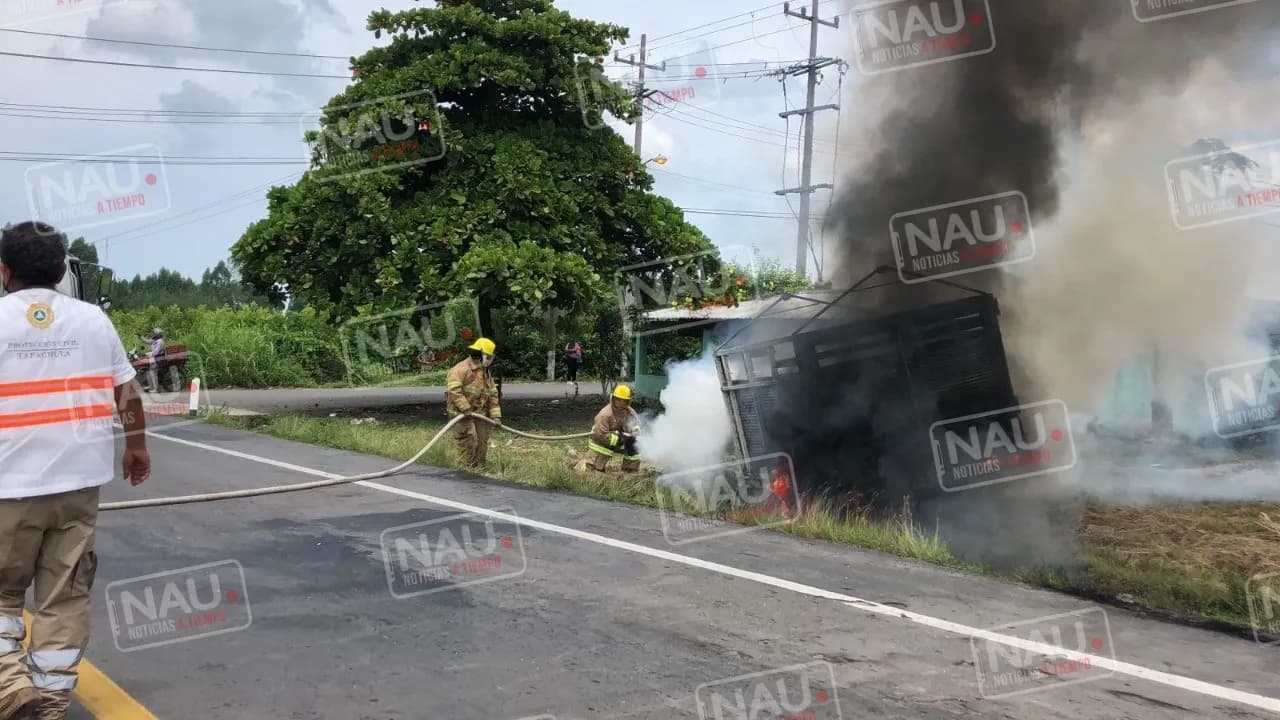 Atiende Protección Civil de Tapachula “INCENDIO DE VEHICULO DE CANDIDATA DE RSP