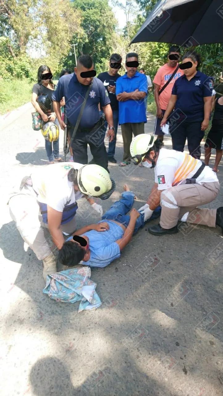 Menor lesionado al derrapar en su motocicleta