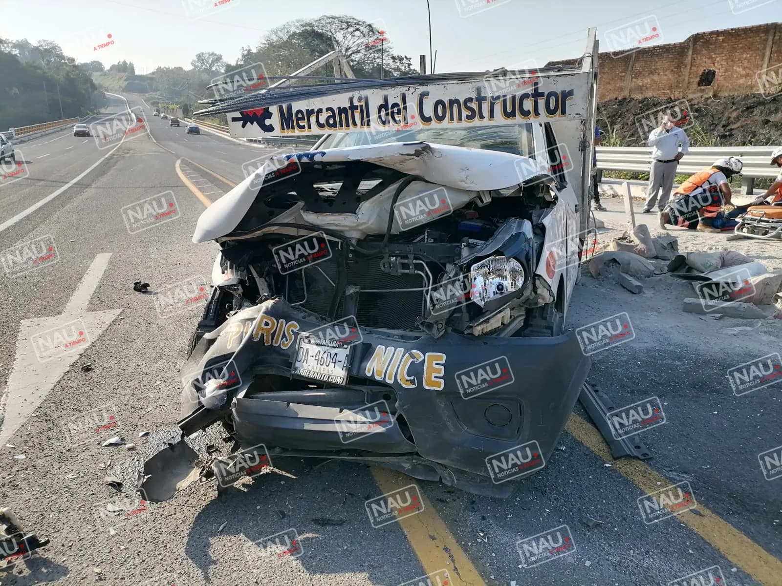 Un lesionado deja choque