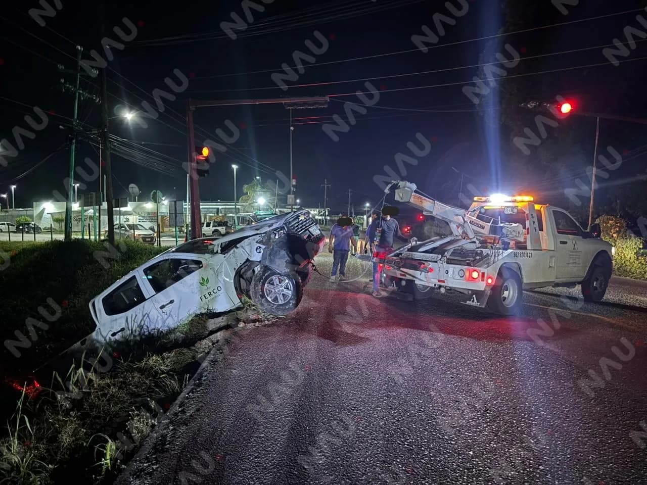Pierde el control y termina en un dren pluvial en Tapachula