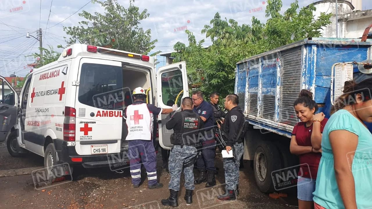 En salto deja una persona lesionada en la Colonia Nuevo Mundo 3 de Tapachula