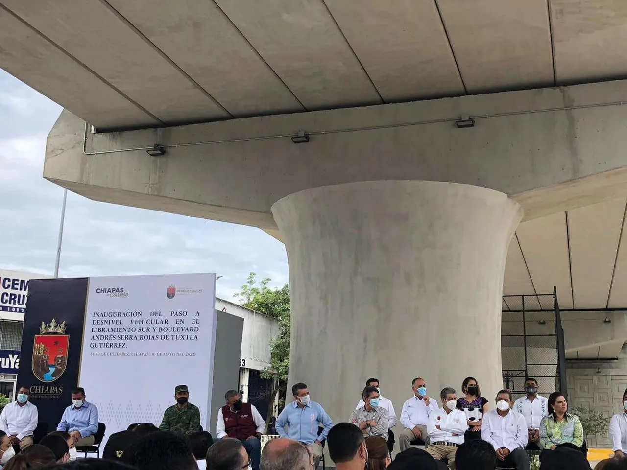 Verdugo Roblero, atestiguó la “Inauguración del Paso a Desnivel Vehicular en el cruce del Libramiento Sur y Boulevard Andrés Serra Rojas”, de Tuxtla Gutiérrez.