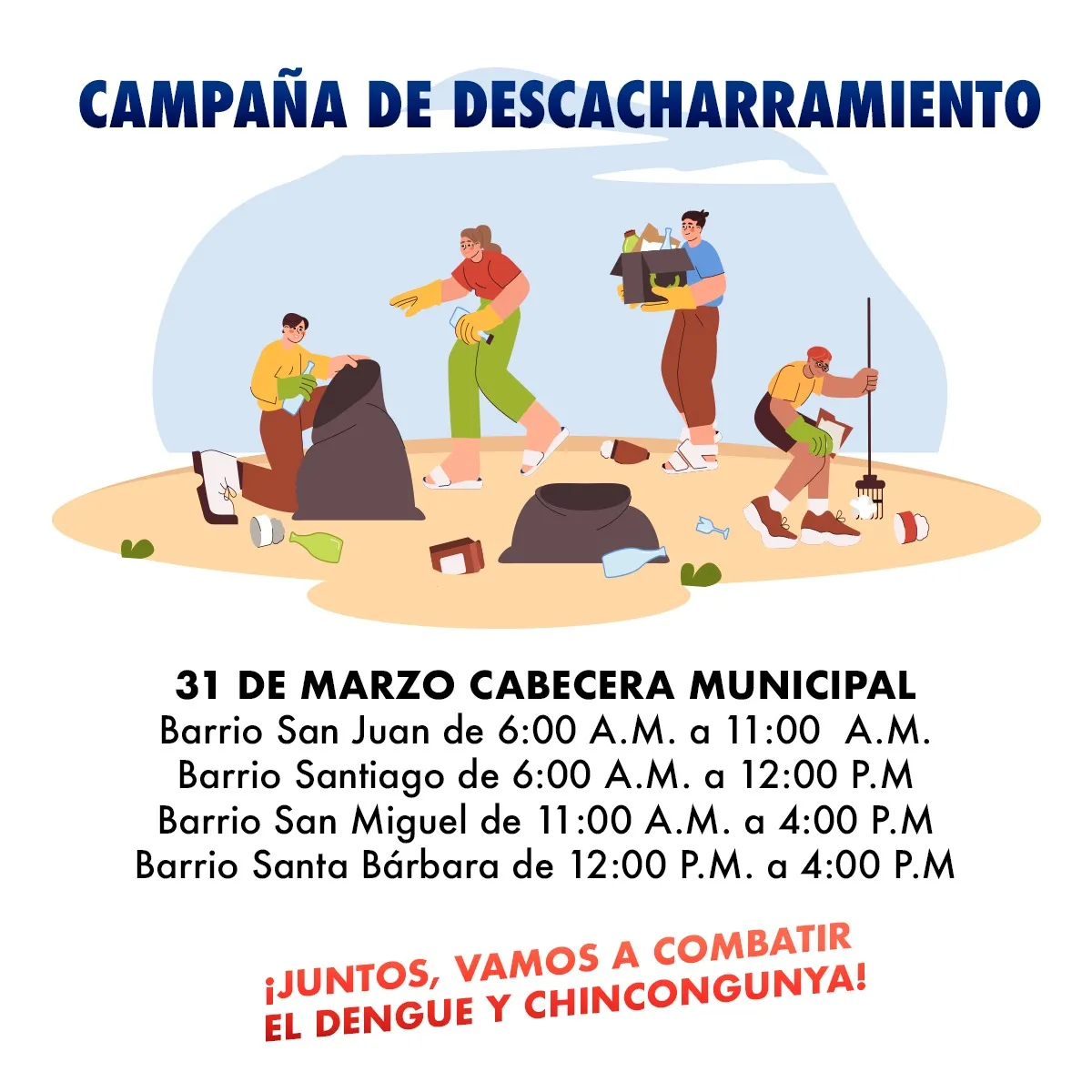 En Tuxtla Chico inicia “Campaña de Descacharrmaiento”