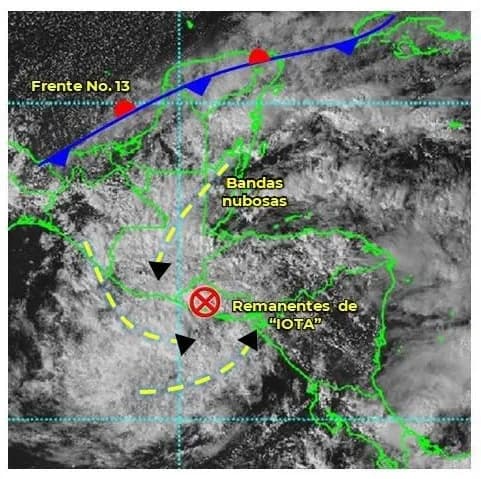 ALERTA PC POR LLUVIAS A CAUSA DE LA DEPRESIÓN TROPICAL IOTA