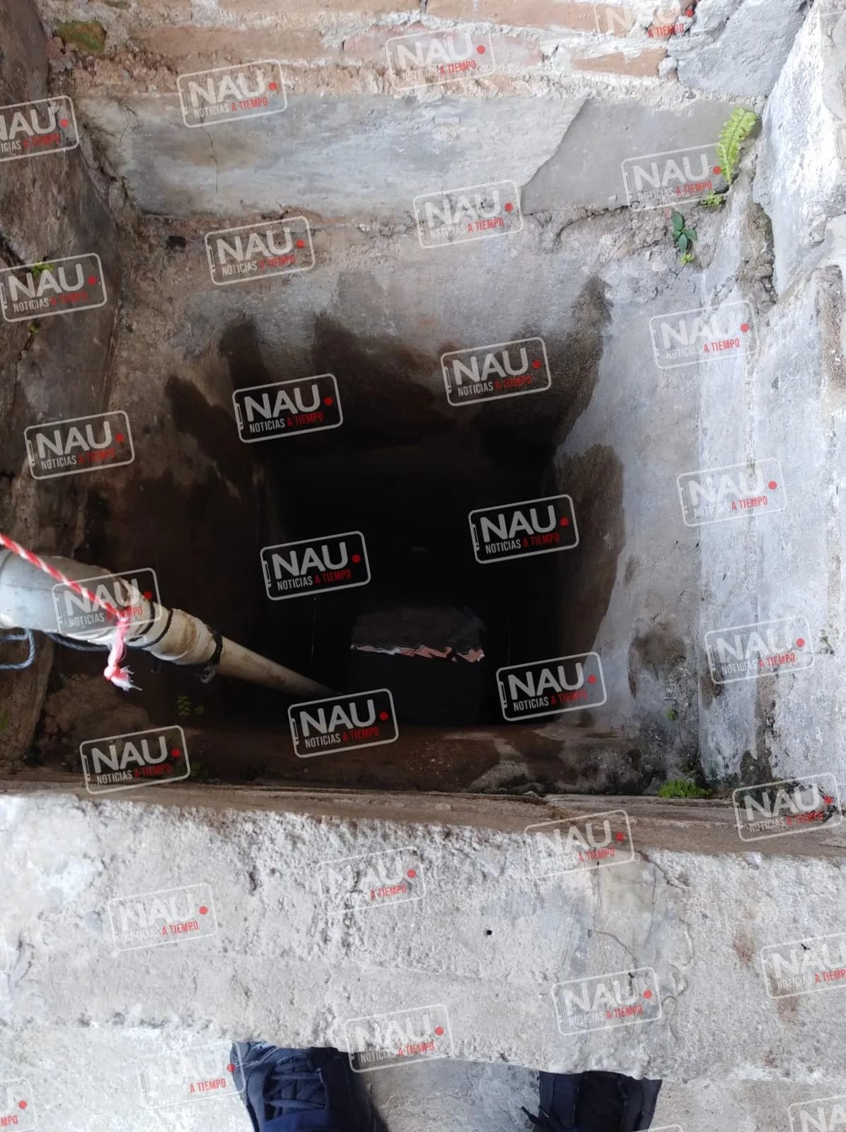 Cae señora a un pozo de agua en las Américas de Tapachula