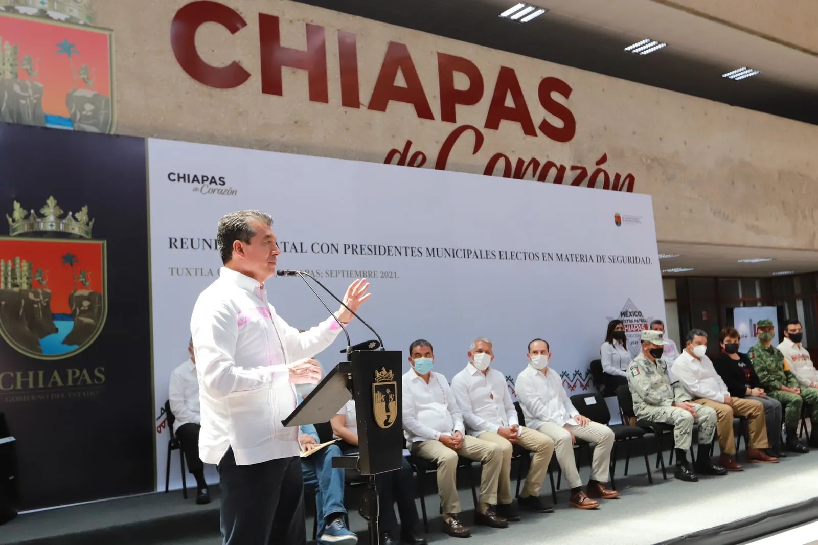 Rutilio Escandón encabeza reunión en materia de seguridad con alcaldesas y alcaldes electos