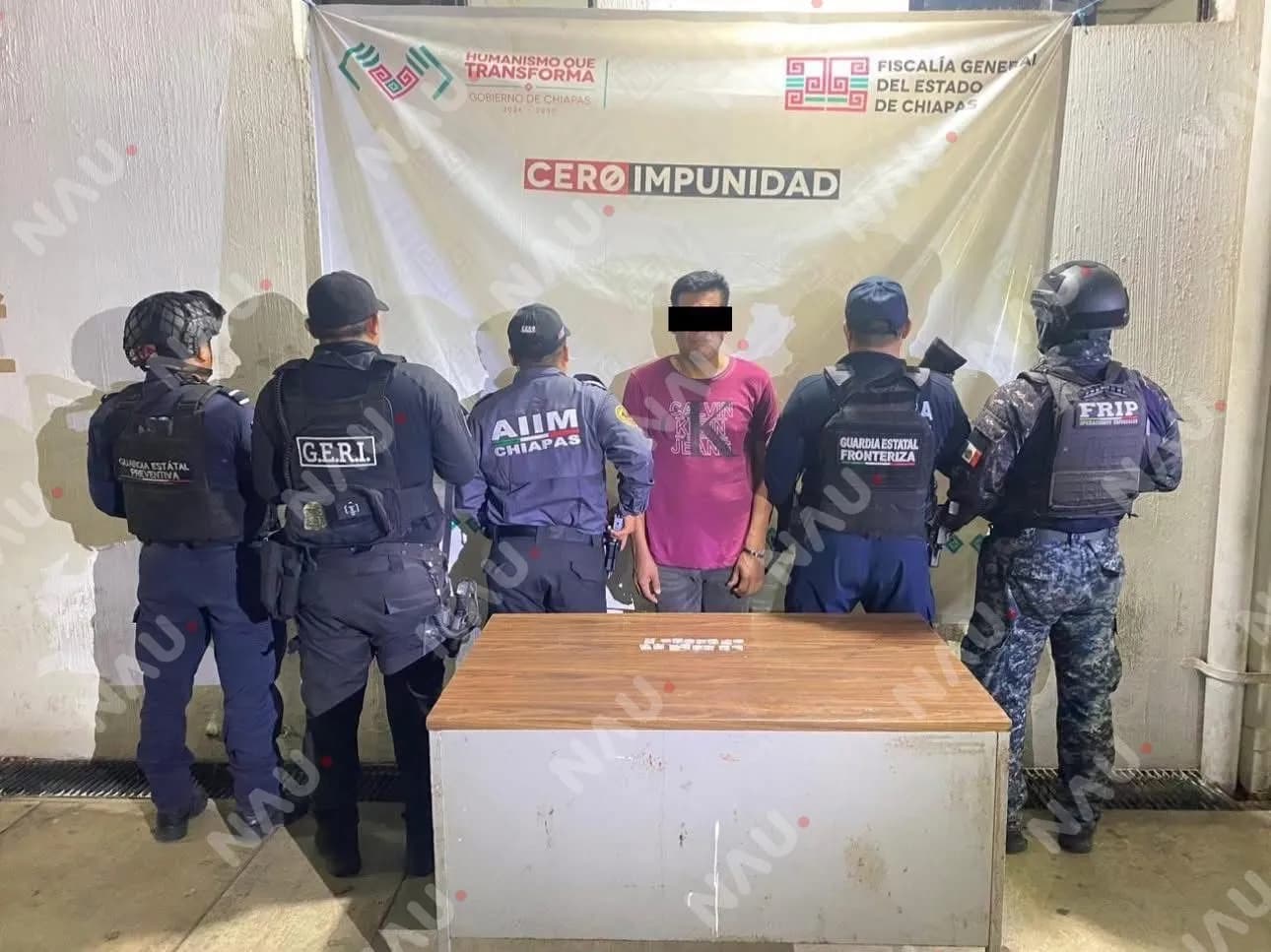 Detienen a salvadoreño con presuntos narcóticos y acusado de robo violento en Tapachula