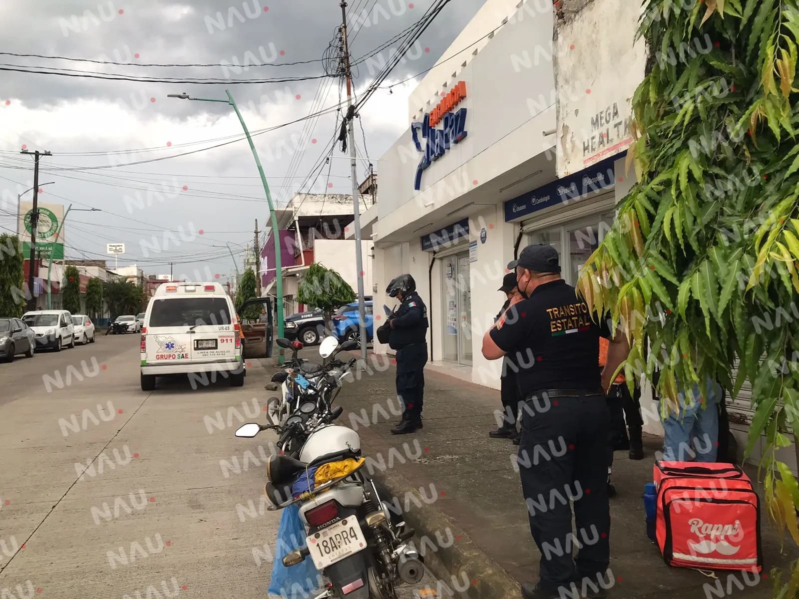 Derrapó en su motocicleta
