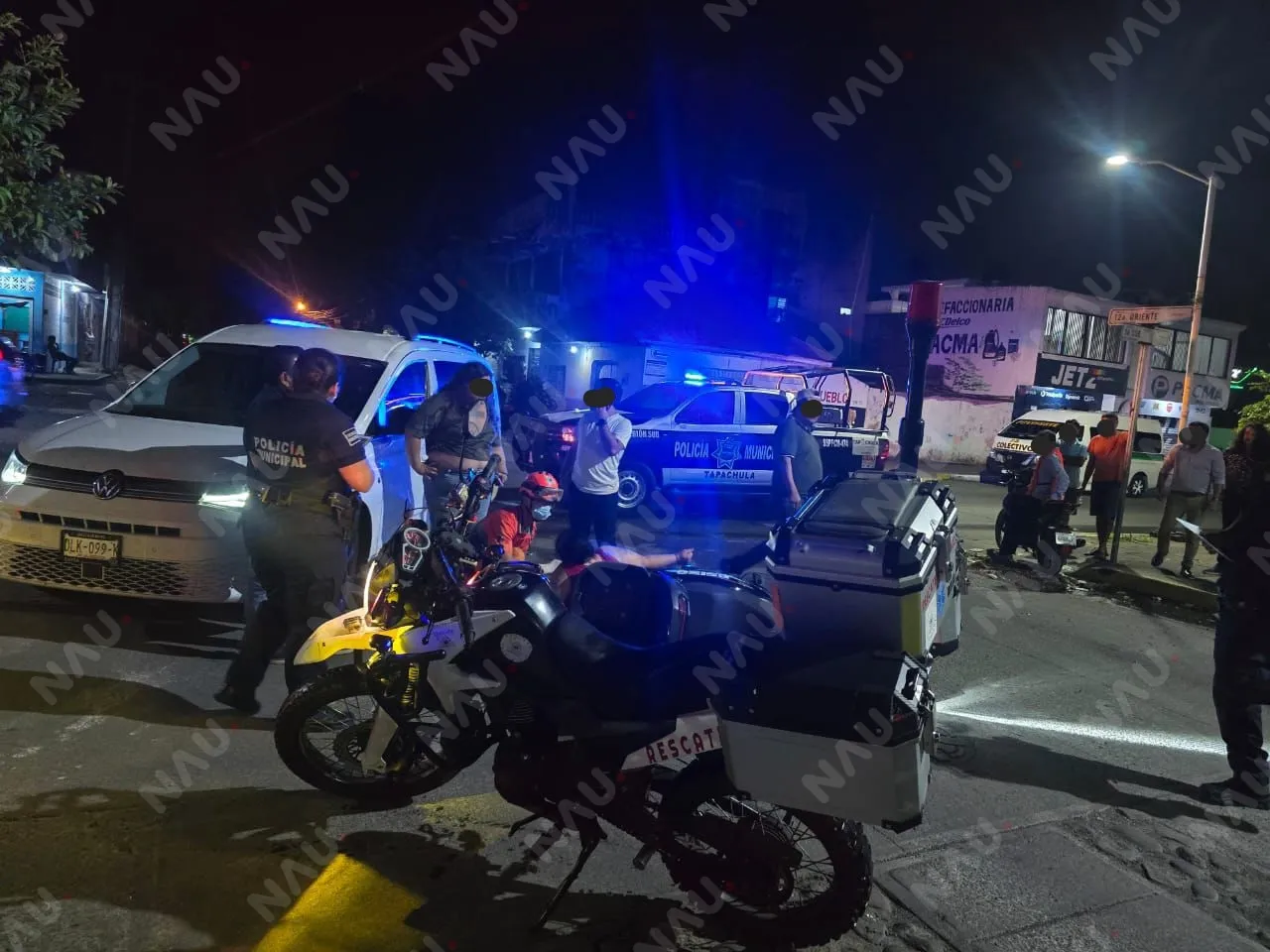 Motociclista resulta lesionada tras accidente vial en el sur de Tapachula