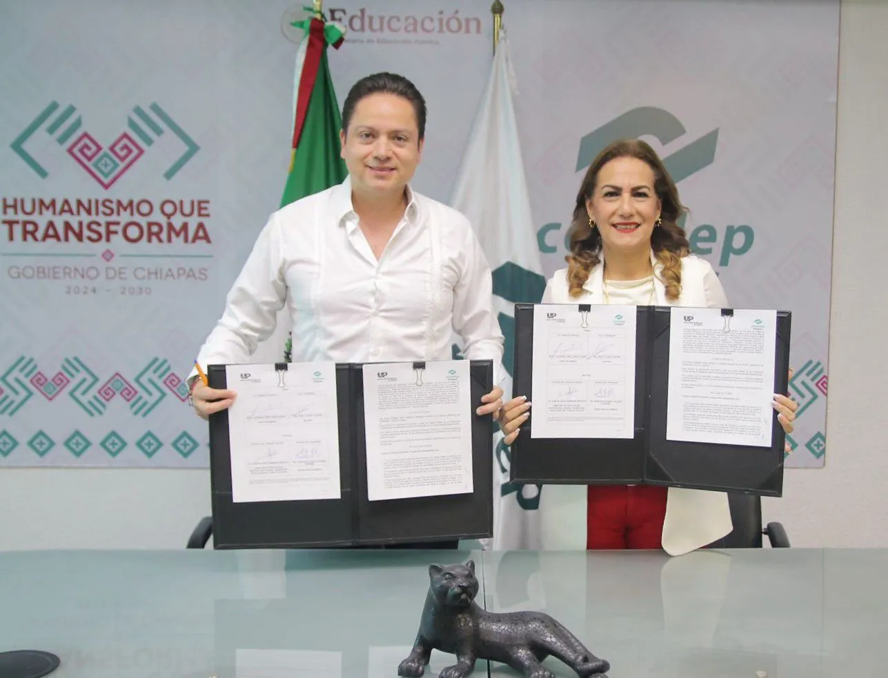 Firman Conalep Chiapas y UPChiapas Convenio de Colaboración