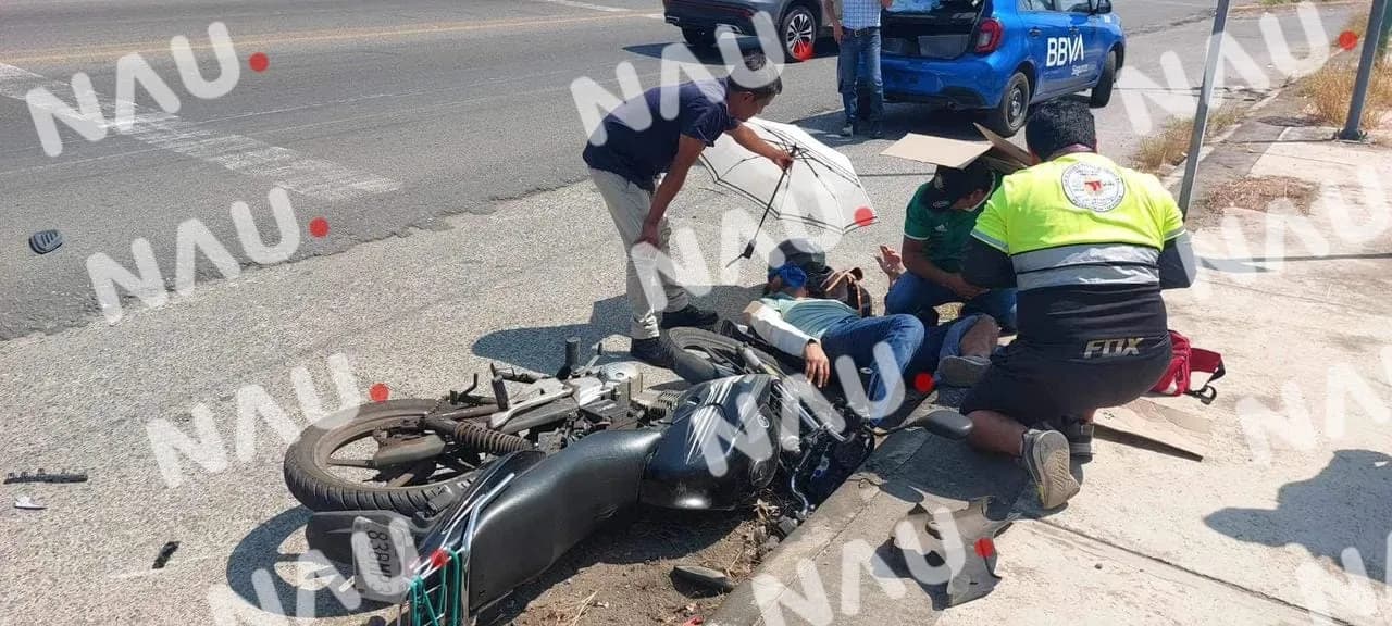 Motociclista impactado por vehículo abandonado