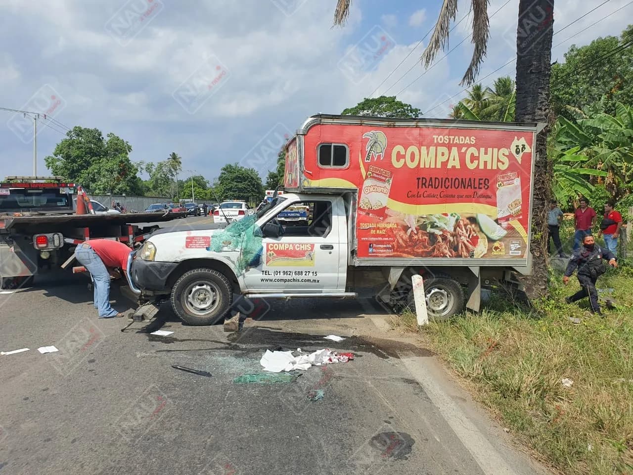 Un lesionado en volcadura en la carretera Puerto Madero – Tapachula