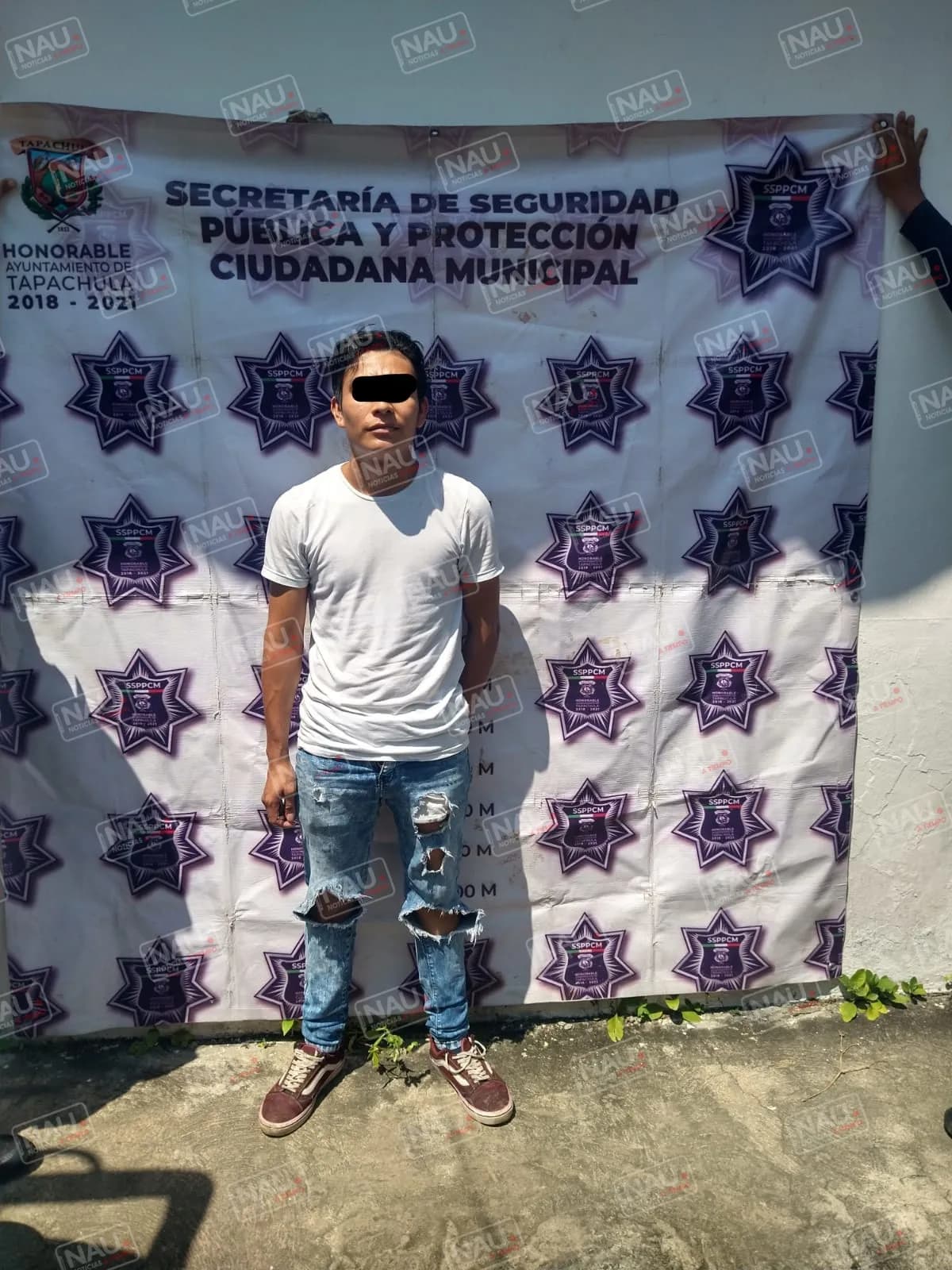 Guatemalteco detenido por golpear a su pareja