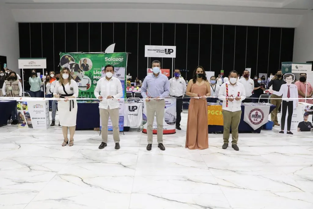 Inaugura Rutilio Escandón la Segunda Feria Nacional de Empleo Tuxtla Gutiérrez 2021
