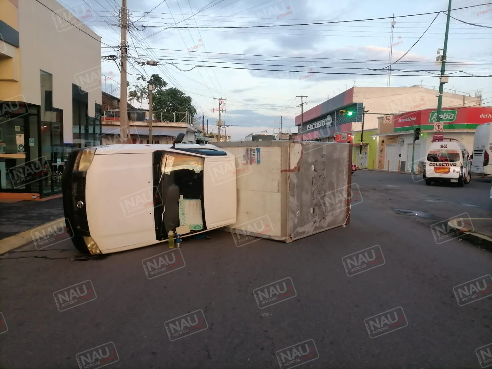 Solo daños deja choque en Tapachula