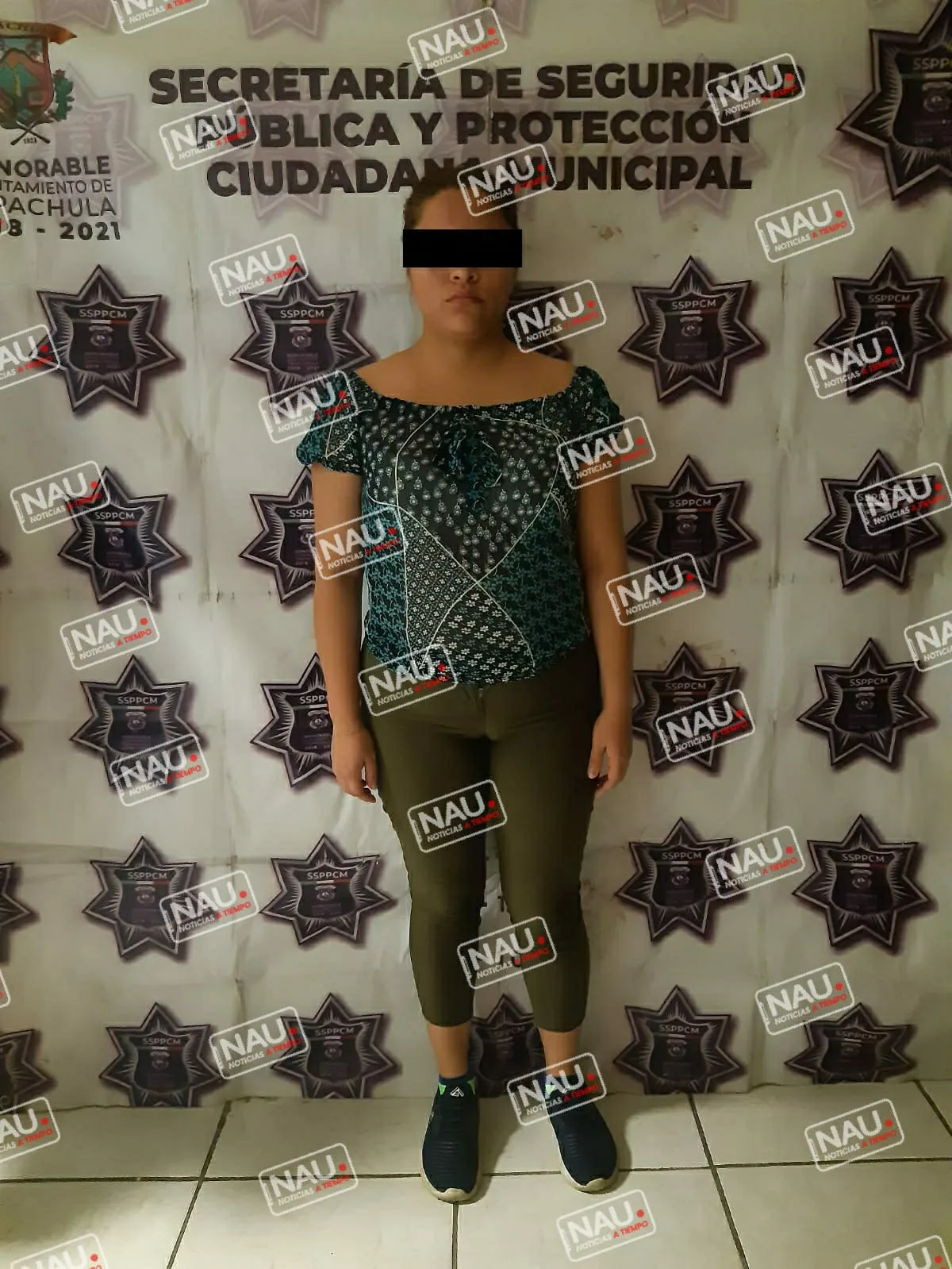 Presunta vendedora de marihuana fue detenida.