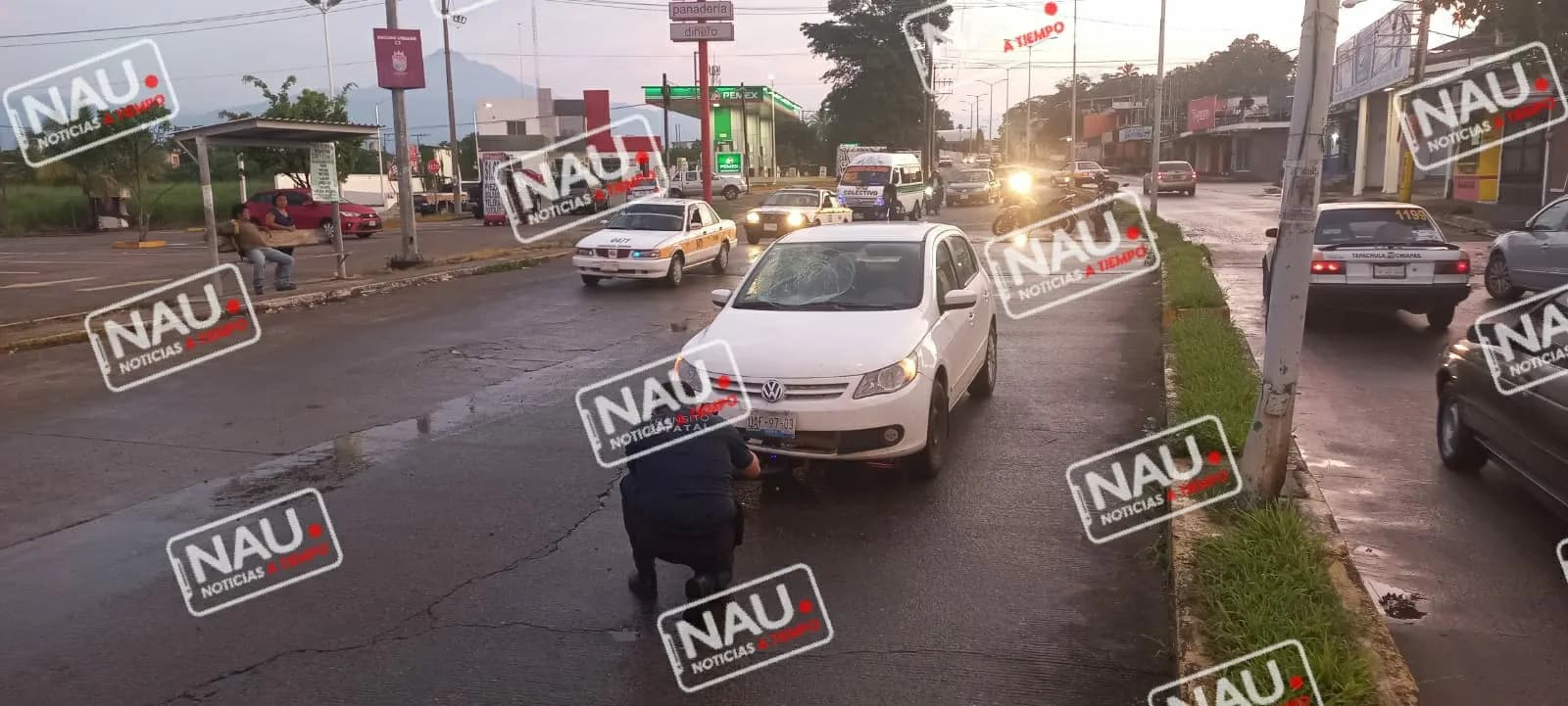 Ciclista fue atropellado.