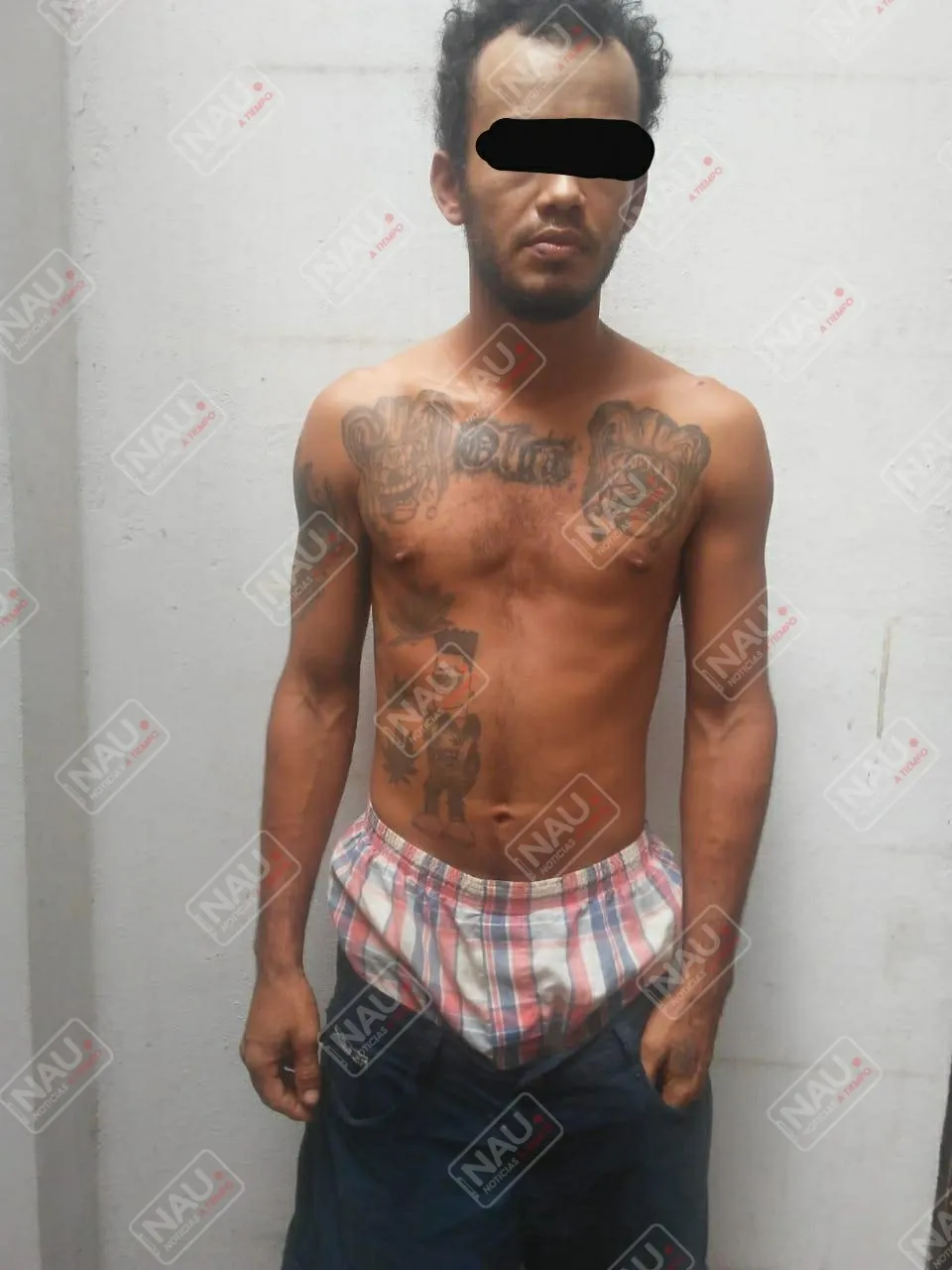Presunto barrio 18 fue detenido con marihuana en Suchiate