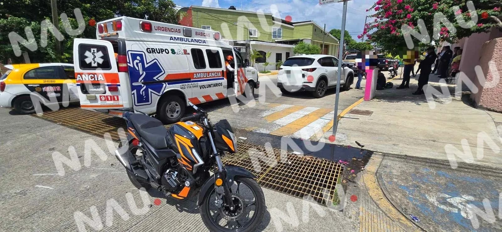 Accidente vial deja un lesionado y daños materiales en Tapachula