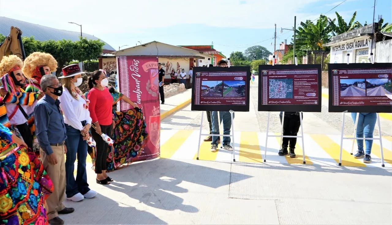 AYUNTAMIENTO INAUGURA MODERNA OBRA VIAL EN EJIDO CARRILLO PUERTO