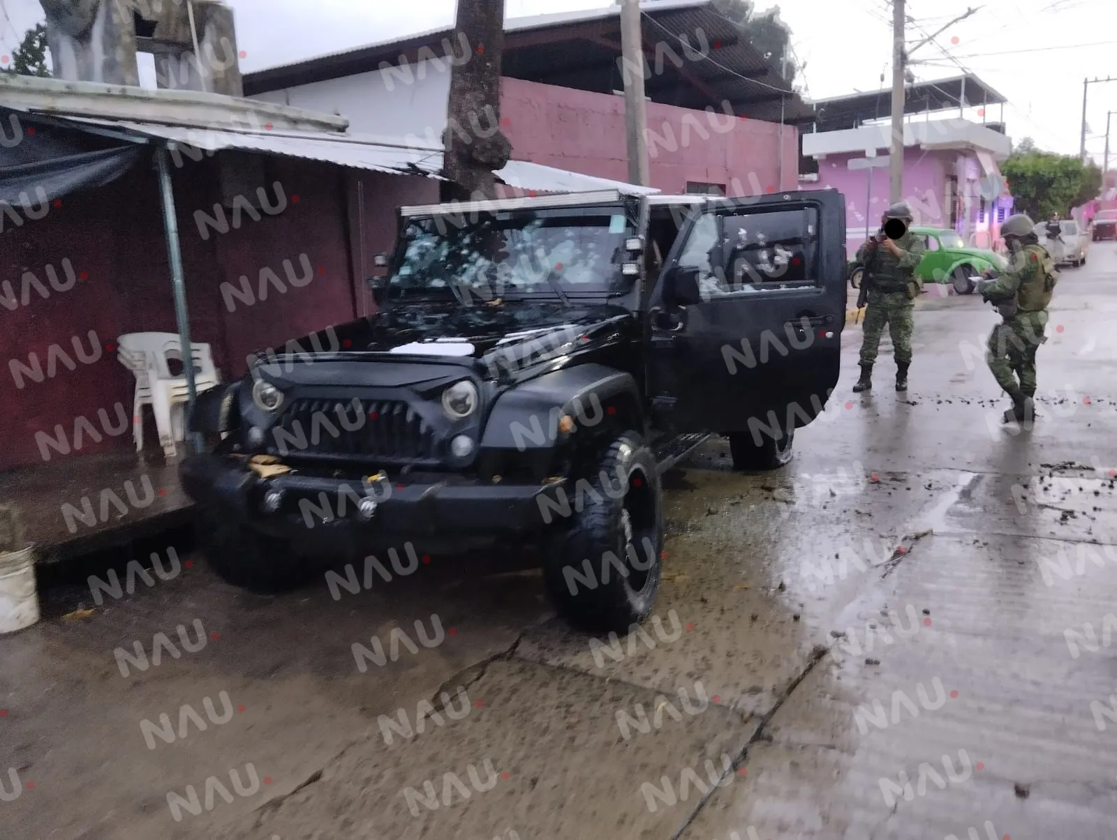 Un detenido deja enfrentamiento contra elementos de la guardia nacional y el ejército mexicano en el fraccionamiento San José el Eden