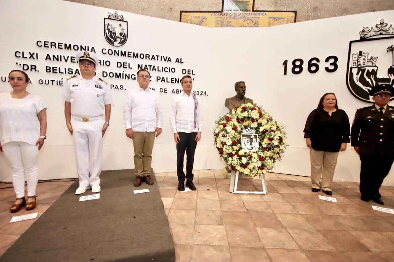 En Chiapas, conmemoran legado de Belisario Domínguez, en el 161 aniversario de su natalicio