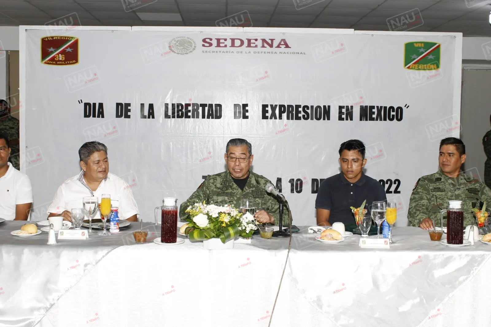 Encabeza Comandante de la 36 zona militar desayuno con medios de comunión