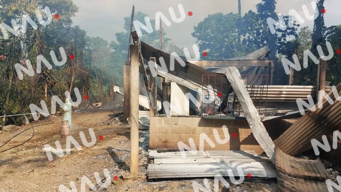 “Vídeo” Incendio devasta casa en la parada Guardania en la Carretera a Nueva Alemania zona media alta
