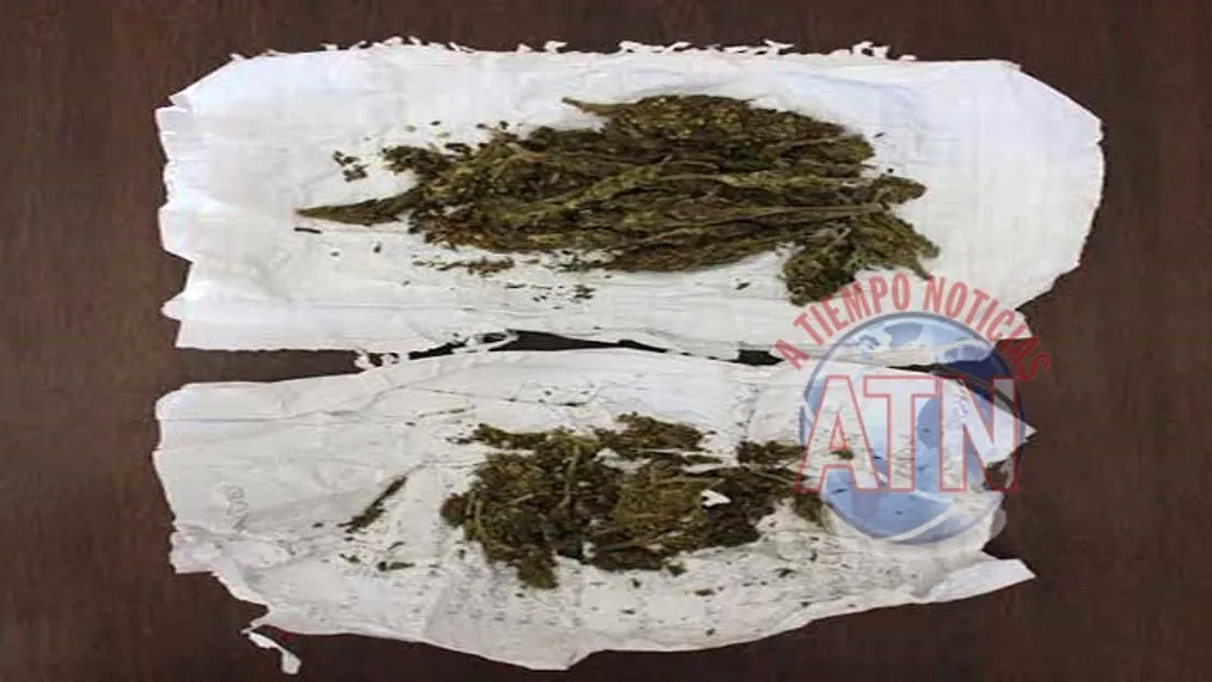 Policía estatal fronteriza detienen a sujeto con marihuana