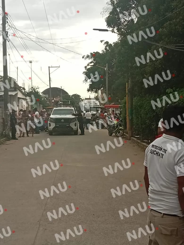 Asesinan a balazos a una persona en Suchiate