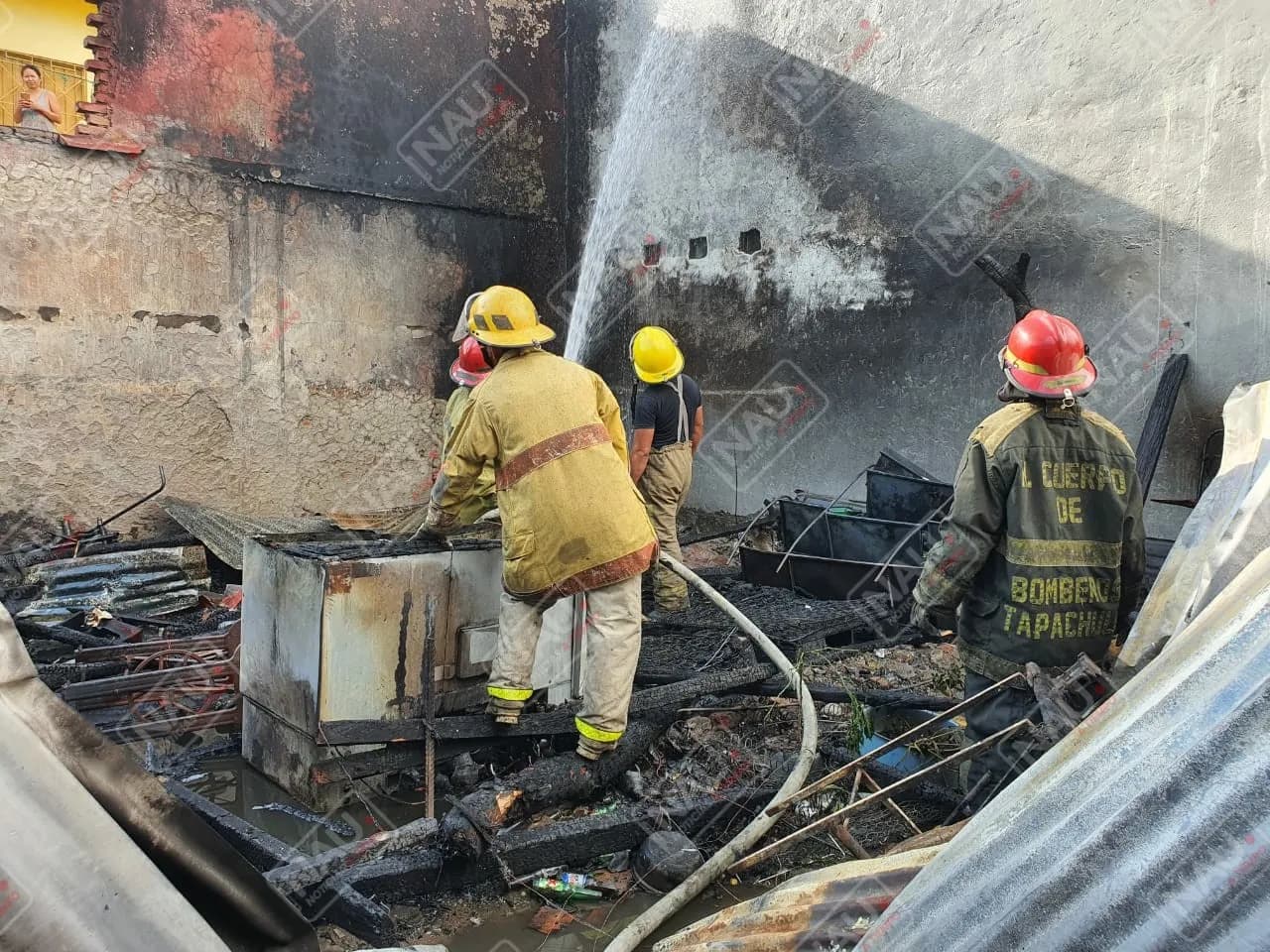 Se incendia una casa en Tapachula