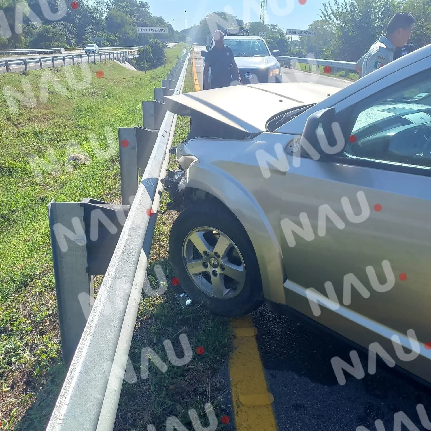 Solo daños deja accidente en Mapastepec