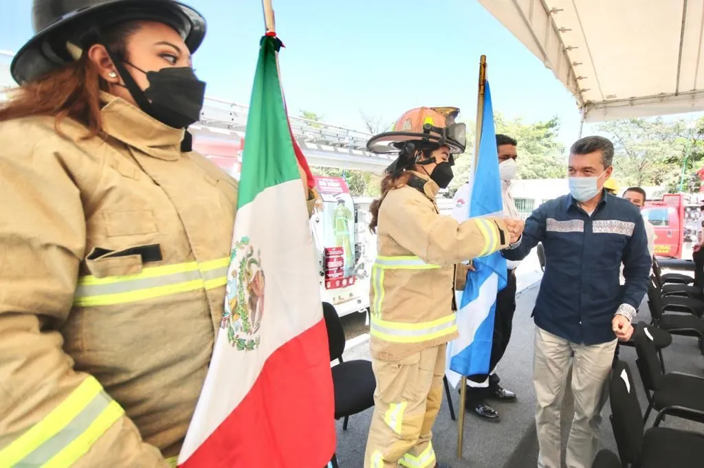 Rutilio Escandón, aliado del H. Cuerpo de Bomberos de Chiapas: Yamil Melgar.