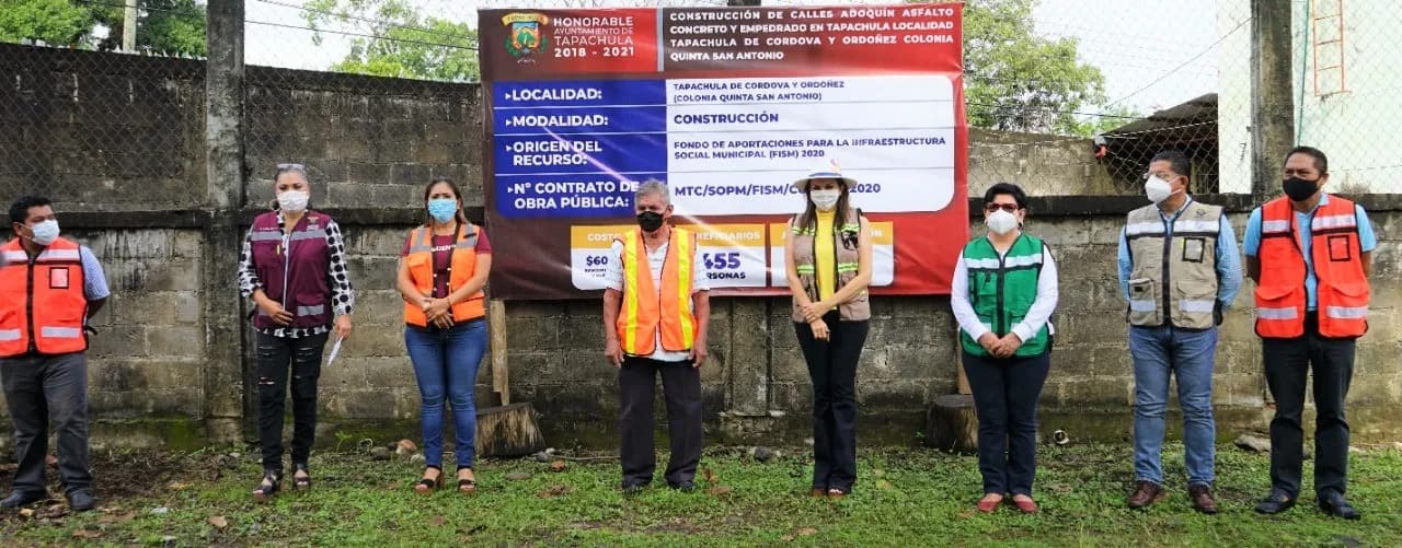 EN QUINTA SAN ANTONIO, AYUNTAMIENTO DE TAPACHULA INICIA OBRA DE PAVIMENTACIÓN MIXTA