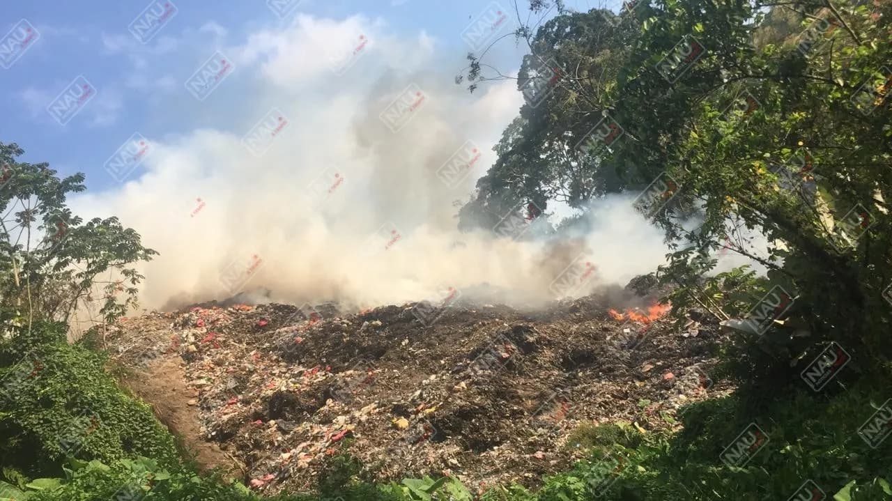 Piden que apaguen incendio de basurero en Cacahoatán