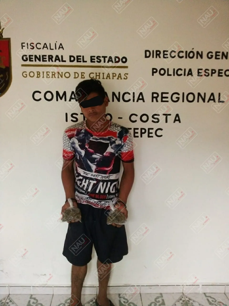 Detienen a sujeto con droga