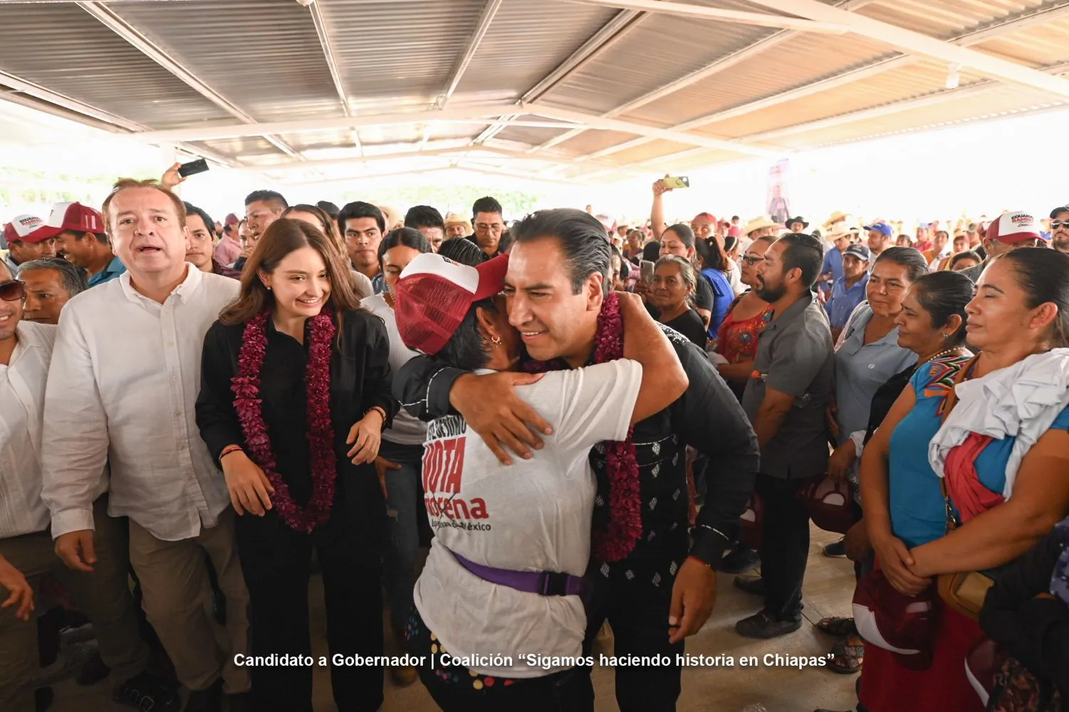 Multitudinario apoyo en Villaflores para Eduardo Ramírez