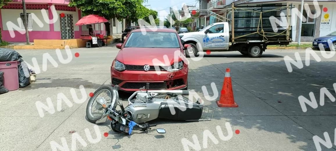 Accidente en Tapachula deja solo daños materiales