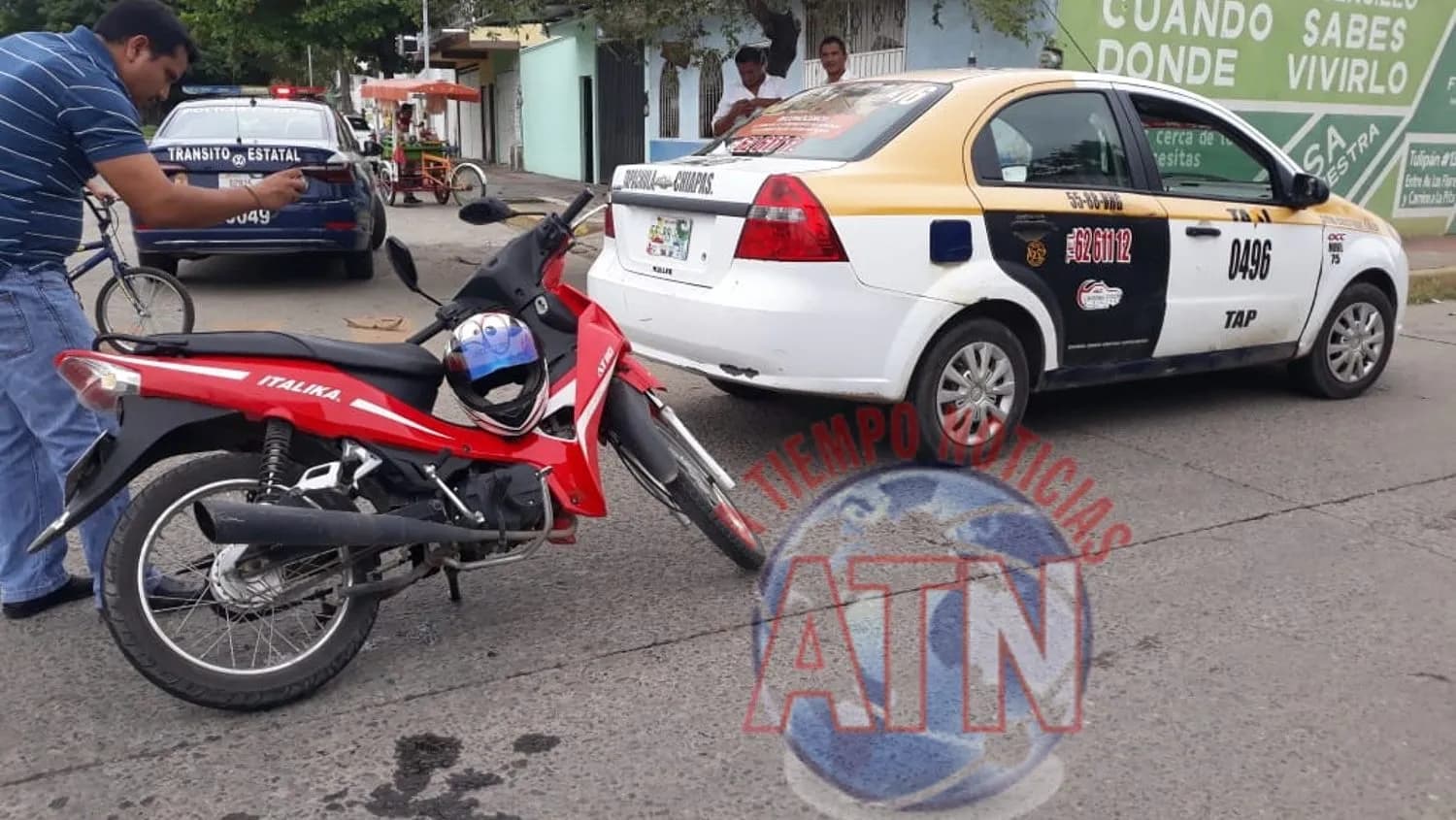 En el par vial chocaron