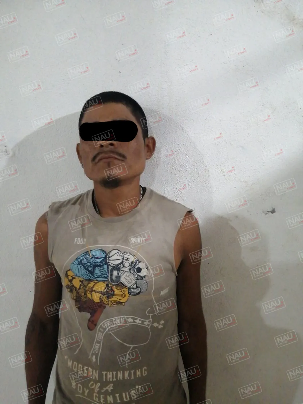 Detienen a sujeto que portaba un cuchillo en Tuxtla Chico