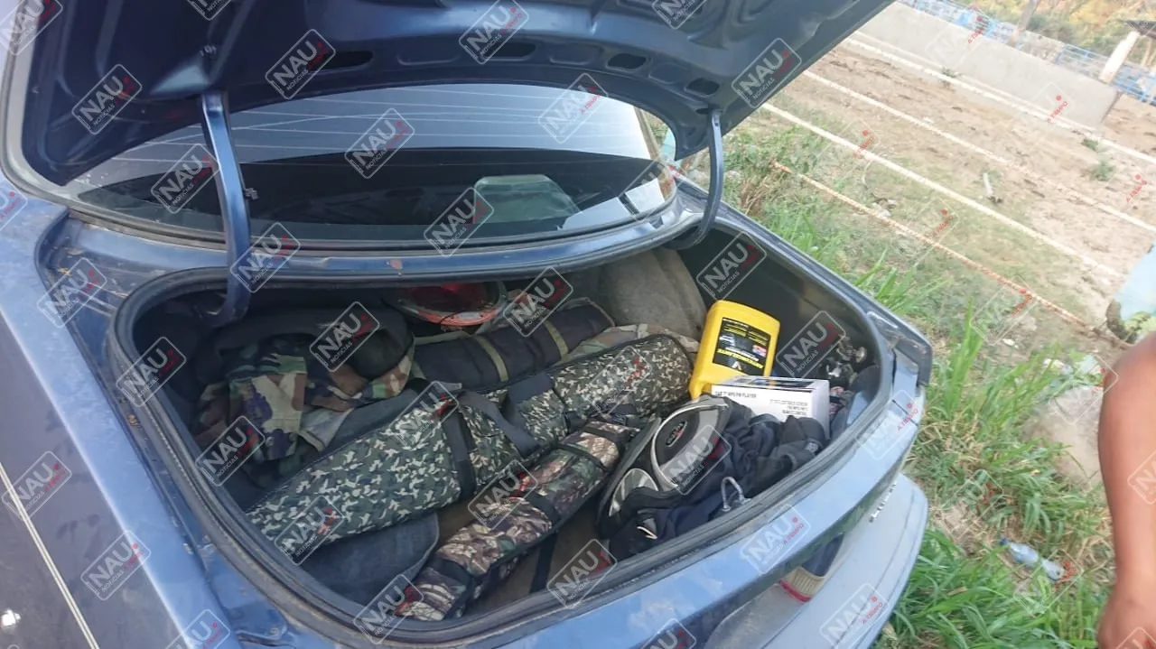 Tres detenidos con rifle del calibre 22