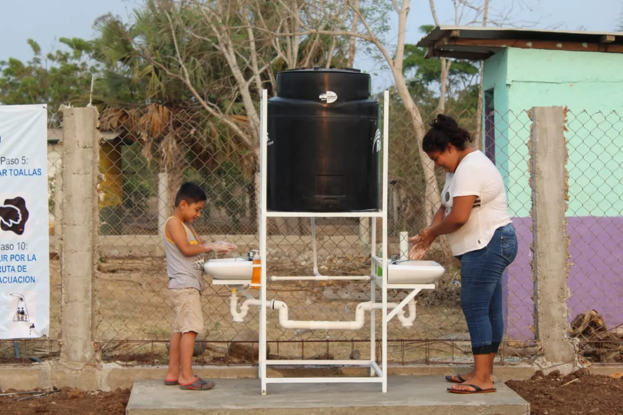 Instalan Estación De Lavados De Manos En Mazatán