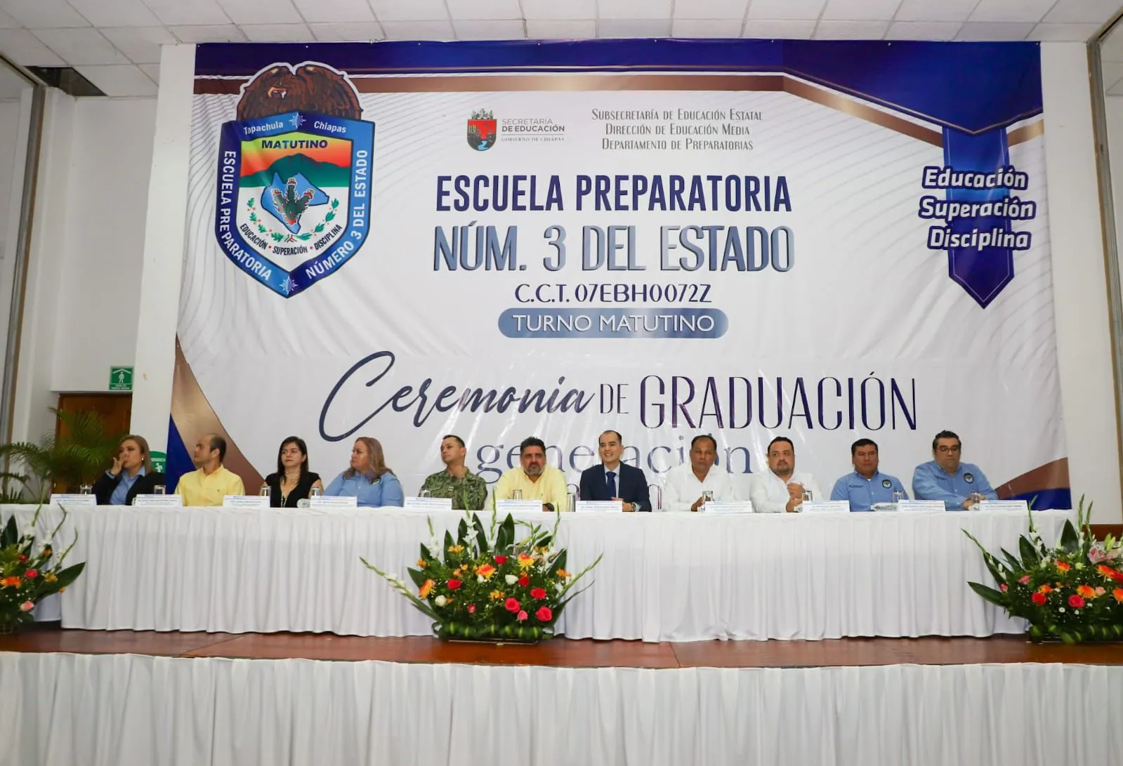 El Ayuntamiento de Tapachula Felicita a los Egresados de la Escuela Preparatoria No. 3 en su Ceremonia de Clausura y Graduación 2021-2024