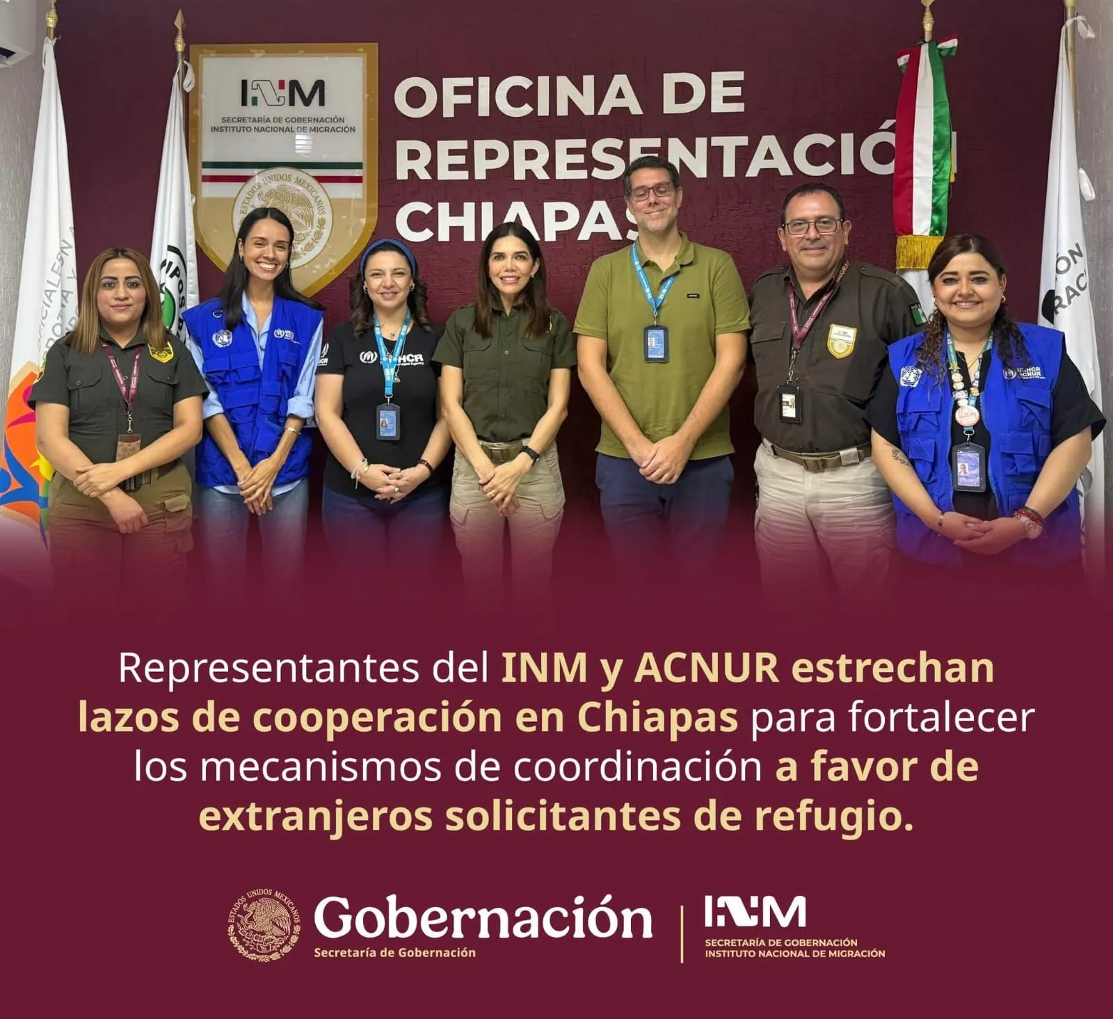 INM y ACNUR fortalecen coordinación para la atención de personas refugiadas en Chiapas