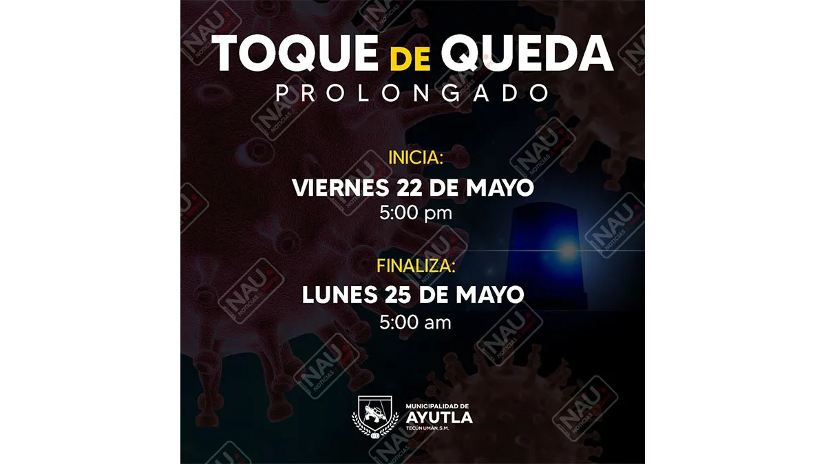 Ordenan a Tecún Umán toque de queda por 48 horas