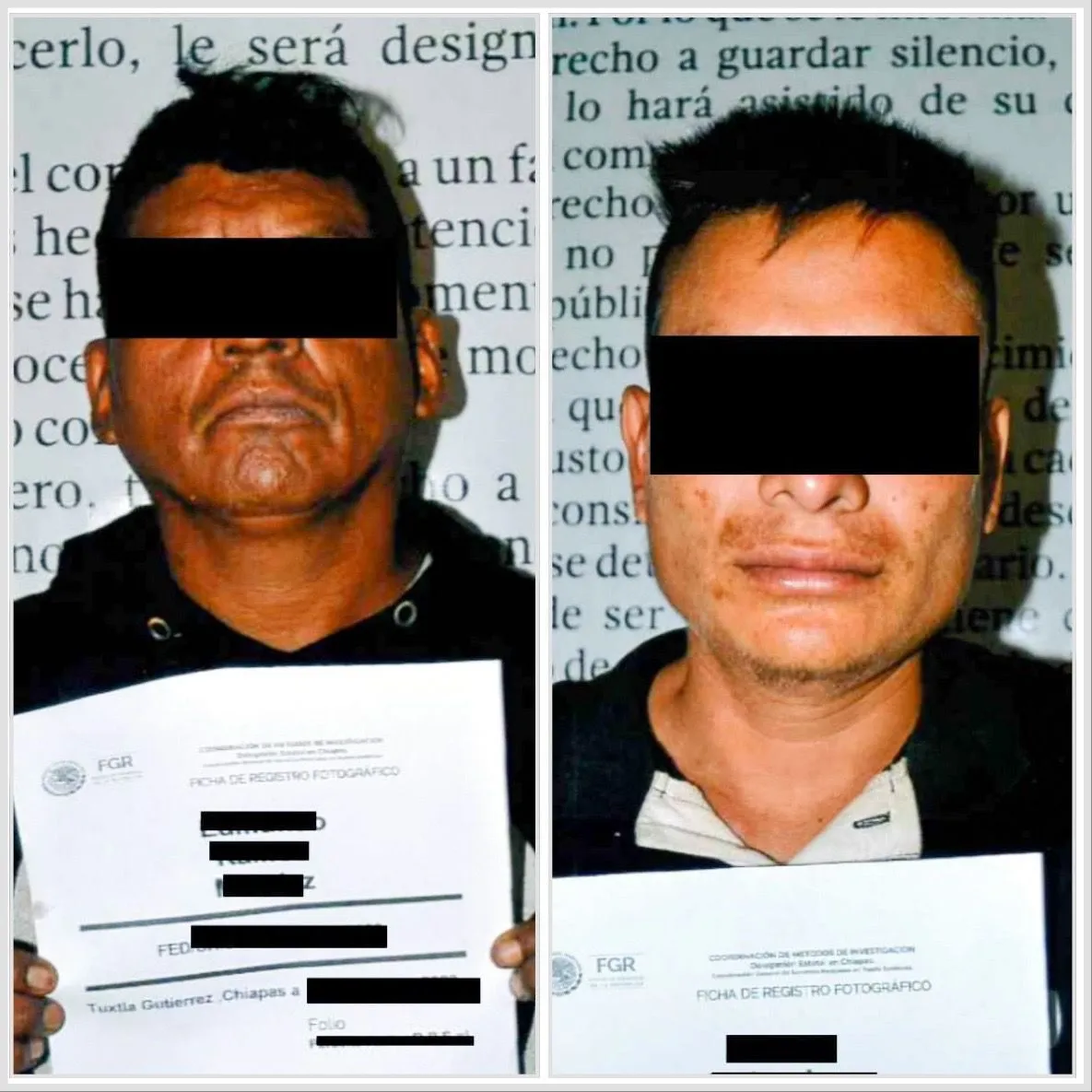 FGR OBTIENE VINCULACIÓN A PROCESO CONTRA DOS PERSONAS DETENIDAS CON ARMAS LARGAS